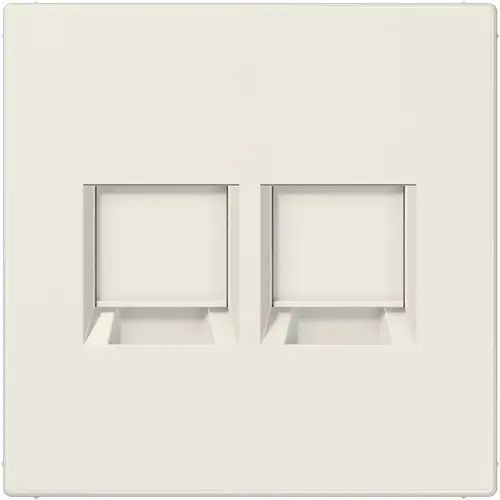 JUNG LS 1969-2 WE centraalplaat met draagring 2-voudig voor modulair jack LS990 creme