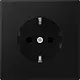 JUNG LS 1520 NKI SWM wandcontactdoos randaarde Safety+ LS990 grafietzwart mat