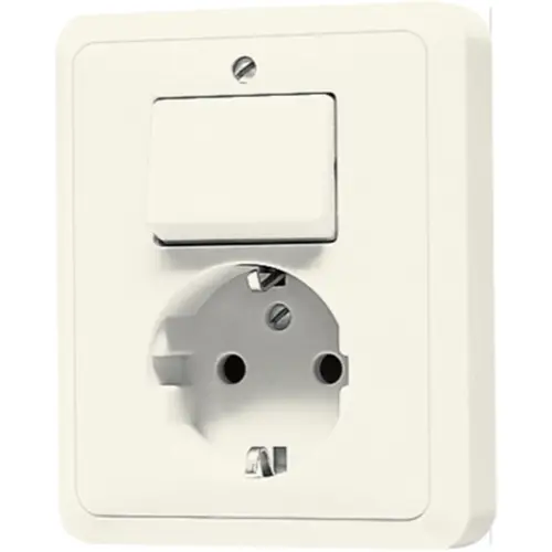 JUNG 5576 EU combinatie schakelaar/wandcontactdoos randaarde CD500 creme