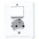 JUNG 5576 EU WW combinatie schakelaar/wandcontactdoos randaarde CD500 alpine wit