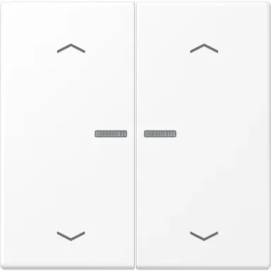 JUNG LS 102 KO5P WWM schakelwip 2-voudig met controlevenster voor HOME draadloze schakelaar LS990 sneeuwwit mat