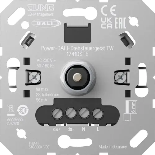 JUNG 1741 DSTE Power DALI-draaistuureenheid Tunable White