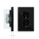 JUNG LS 5015 KI SWM wandcontactdoos 2-voudig randaarde Safety+ voor ovale 1,5 inbouwdoos LS990 grafietzwart mat