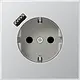 JUNG AL 1520-18 A wandcontactdoos randaarde Safety+ met USB-A LS990 aluminium