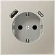 JUNG ES 1520-15 CA wandcontactdoos randaarde Safety+ met USB type A en C LS990 edelstaal