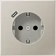 JUNG ES 1520-18 C wandcontactdoos randaarde Safety+ met USB-C LS990 edelstaal