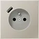 JUNG ES 1520 F-18 A wandcontactdoos penaarde Safety+ met USB type A LS990 edelstaal