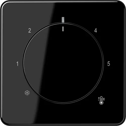 JUNG CD 1749 BF SW knop voor ruimtethermostaat CD500 zwart glans