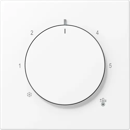 JUNG LS 1749 BF WWM knop voor ruimtethermostaat LS990 sneeuwwit mat
