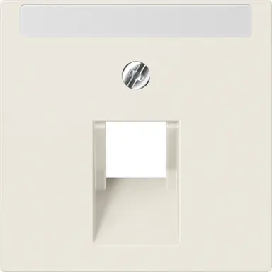 JUNG A 569-1 NA PLUA centraalplaat 1-voudig met tekstvenster tbv RJ45 wandcontactdoos A-range creme