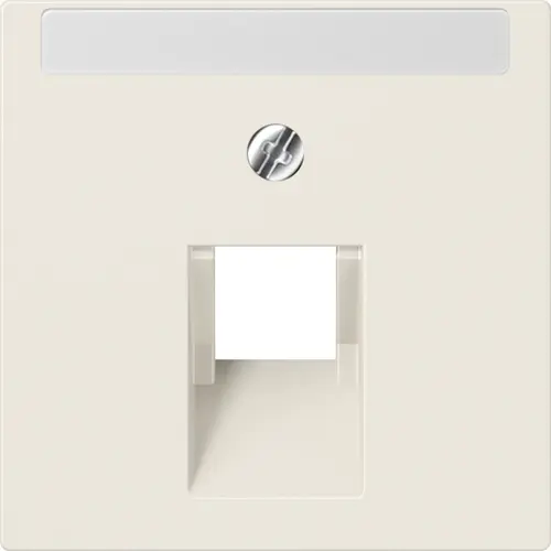 JUNG A 569-1 NA PLUA centraalplaat 1-voudig met tekstvenster tbv RJ45 wandcontactdoos A-range creme