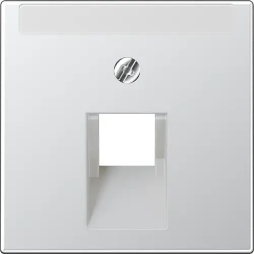 JUNG A 569-1 NA PLUA AL centraalplaat 1-voudig met tekstvenster tbv RJ45 wandcontactdoos A-range aluminium