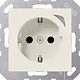JUNG BT A 1521 S HOME wandcontactdoos randaarde A-range creme