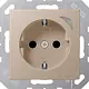 JUNG BT A 1521 S CH HOME wandcontactdoos randaarde A-range champagne