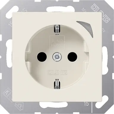 JUNG BT A 1521 SE HOME wandcontactdoos randaarde Energy A-range creme