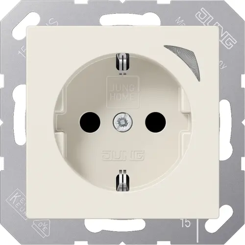 JUNG BT A 1521 SE HOME wandcontactdoos randaarde Energy A-range creme
