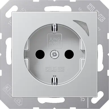 JUNG BT A 1521 SE AL HOME wandcontactdoos randaarde Energy A-range aluminium