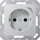 JUNG BT A 1521 SE AL HOME wandcontactdoos randaarde Energy A-range aluminium