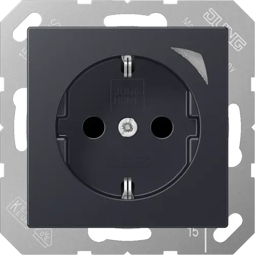 JUNG BT A 1521 SE ANM HOME wandcontactdoos randaarde Energy A-range antraciet mat