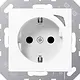 JUNG BT A 1521 SE WW HOME wandcontactdoos randaarde Energy A-range alpine wit