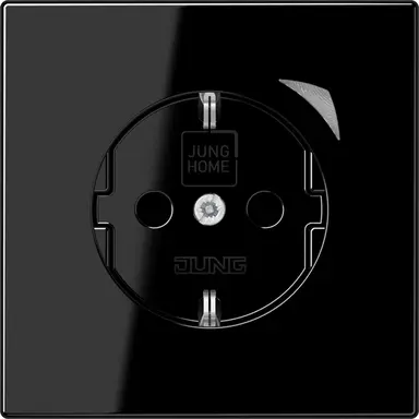 JUNG BT LS 1521 SE SW HOME wandcontactdoos randaarde Energy LS990 zwart glans