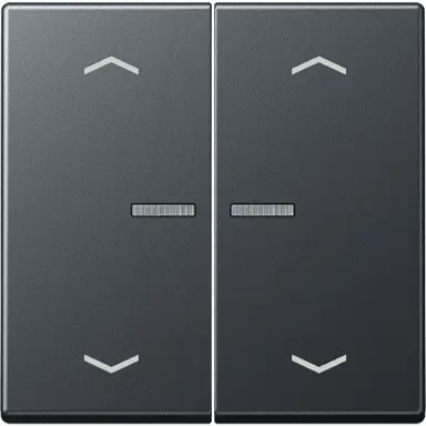 JUNG BT A 17102 BF P ANM HOME bedieningsknop 2-voudig met pijlsymbolen A-range antraciet mat