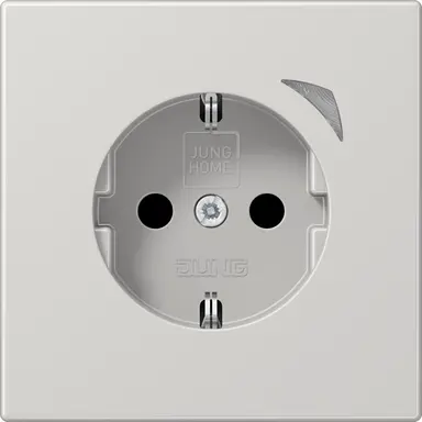 JUNG BT LS 1521 S LG HOME wandcontactdoos randaarde LS990 lichtgrijs