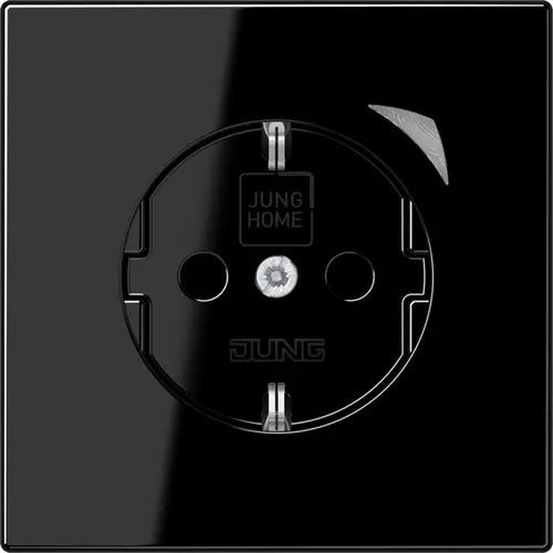 JUNG BT LS 1521 S SW HOME wandcontactdoos randaarde LS990 zwart glans