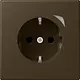 JUNG BT ME 1521 S AT-L HOME wandcontactdoos randaarde LS990 messing antiek