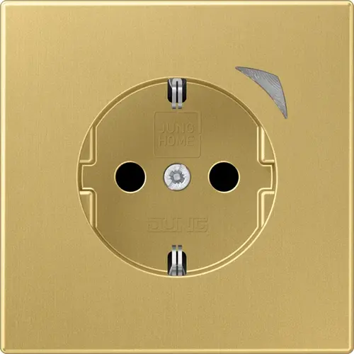 JUNG BT ME 1521 S C-L HOME wandcontactdoos randaarde LS990 messing klassiek