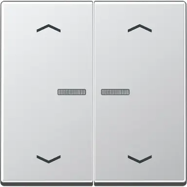 JUNG BT A 17102 P AL HOME bedieningsknop 2-voudig met pijlsymbolen A-range aluminium