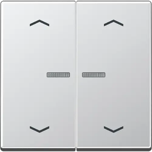 JUNG BT A 17102 P AL HOME bedieningsknop 2-voudig met pijlsymbolen A-range aluminium