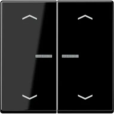 JUNG BT A 17102 P SW HOME bedieningsknop 2-voudig met pijlsymbolen A-range zwart glans
