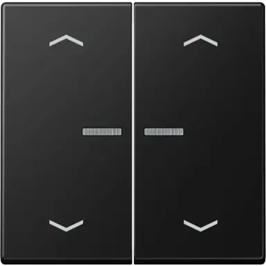 JUNG BT A 17102 P SWM HOME bedieningsknop 2-voudig met pijlsymbolen A-range grafietzwart mat