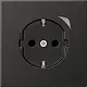 JUNG BT AL 1521 S AN-L HOME wandcontactdoos randaarde LS990 antraciet gelakt aluminium