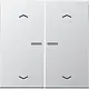 JUNG BT AL 17102 P HOME bedieningsknop 2-voudig met pijlsymbolen LS990 aluminium