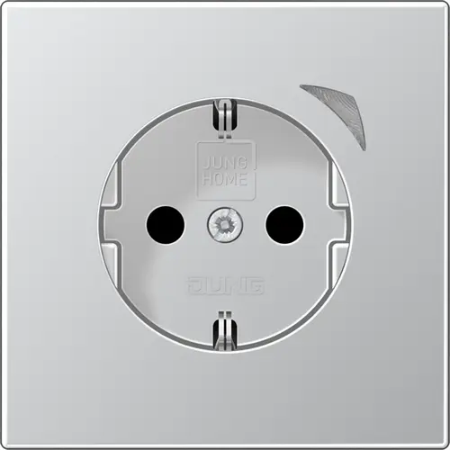 JUNG BT AL 1521 S-L HOME wandcontactdoos randaarde LS990 aluminium