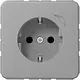 JUNG BT CD 1521 SE GR HOME wandcontactdoos randaarde Energy CD500 grijs