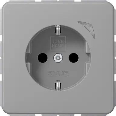 JUNG BT CD 1521 S GR HOME wandcontactdoos randaarde CD500 grijs