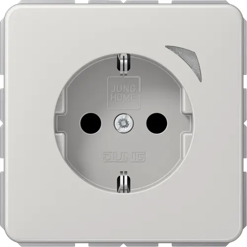 JUNG BT CD 1521 S LG HOME wandcontactdoos randaarde CD500 lichtgrijs