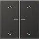 JUNG BT AL 17102 P AN HOME bedieningsknop 2-voudig met pijlsymbolen LS990 antraciet gelakt aluminium