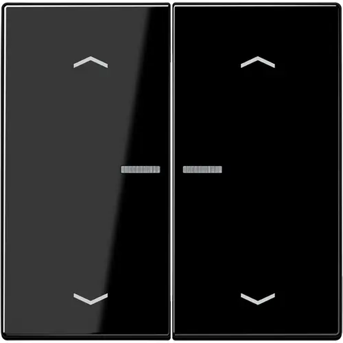 JUNG BT LS 17102 P SW HOME bedieningsknop 2-voudig met pijlsymbolen LS990 zwart glans
