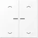 JUNG BT LS 17102 P WWM HOME bedieningsknop 2-voudig met pijlsymbolen LS990 sneeuwwit mat