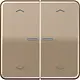 JUNG BT CD 17102 P GB HOME bedieningsknop 2-voudig met pijlsymbolen CD500 goud brons