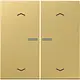 JUNG BT ME 17102 P C HOME bedieningsknop 2-voudig met pijlsymbolen LS990 messing klassiek