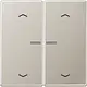 JUNG BT ES 17102 P HOME bedieningsknop 2-voudig met pijlsymbolen LS990 edelstaal