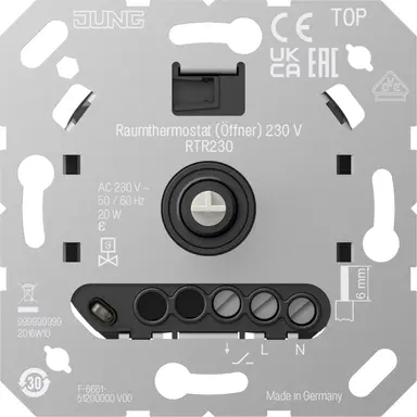 JUNG RTR 230 ruimtethermostaat 230V met verbreekcontact