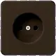 JUNG CD 1510 N BR wandcontactdoos zonder randaarde CD500 bruin