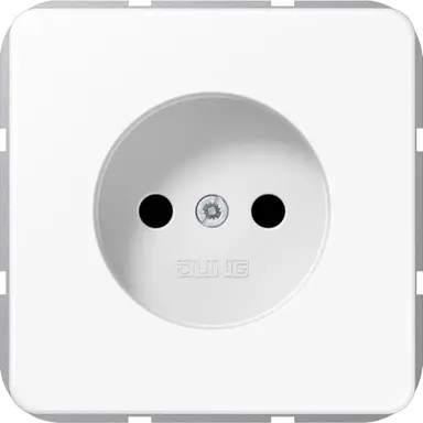 JUNG CD 1510 NKIWW wandcontactdoos zonder randaarde Safety+ CD500 alpine wit