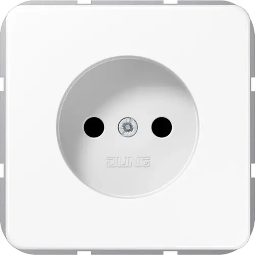 JUNG CD 1510 NKIWW wandcontactdoos zonder randaarde Safety+ CD500 alpine wit